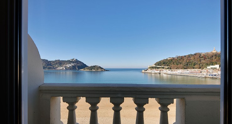 Vistas desde la habitación del Hotel de Londres , San Sebastian